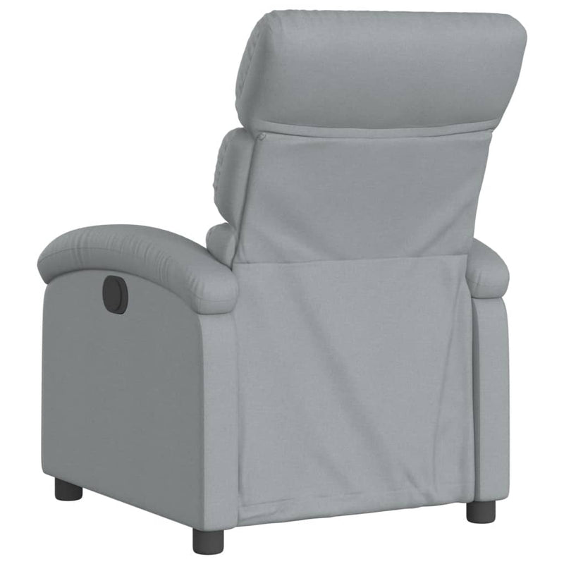 Fotoliu rabatabil gri deschis, material textil