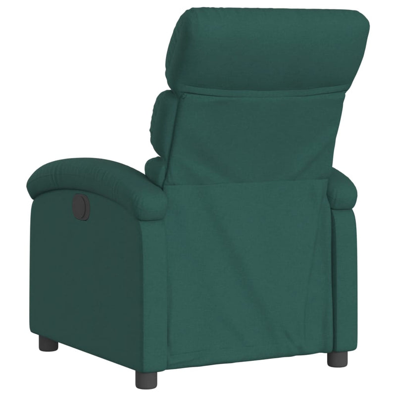 Fotoliu rabatabil verde închis, material textil