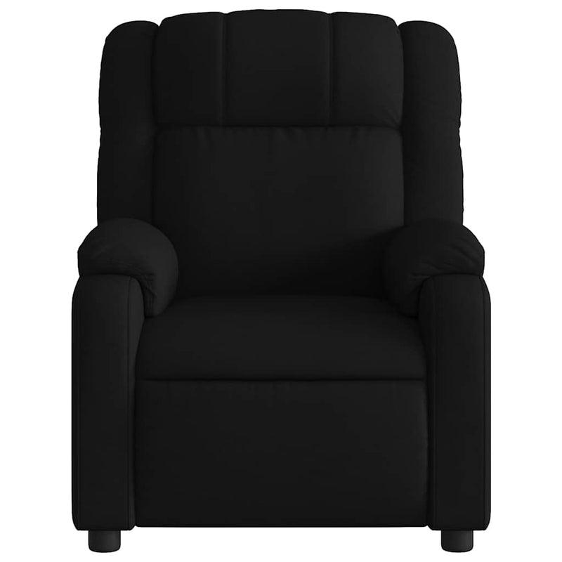 Fotoliu rabatabil din material textil negru