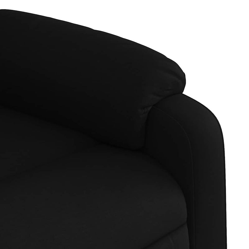 Fotoliu rabatabil din material textil negru
