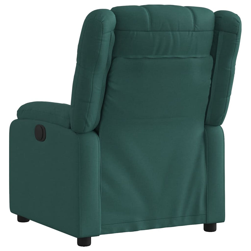Fotoliu rabatabil verde închis, material textil