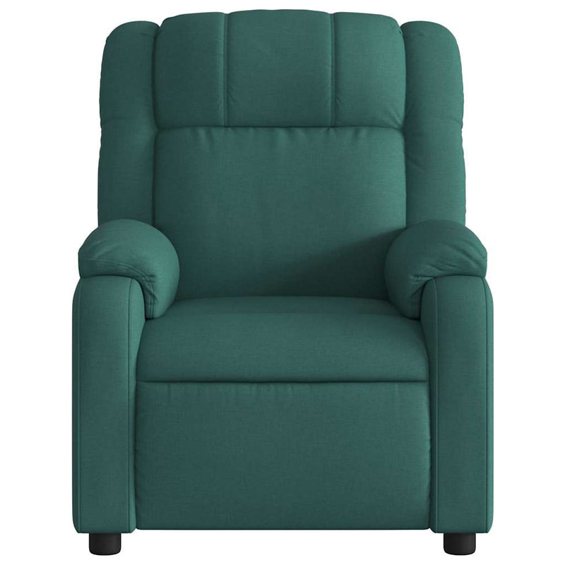 Fotoliu rabatabil verde închis, material textil