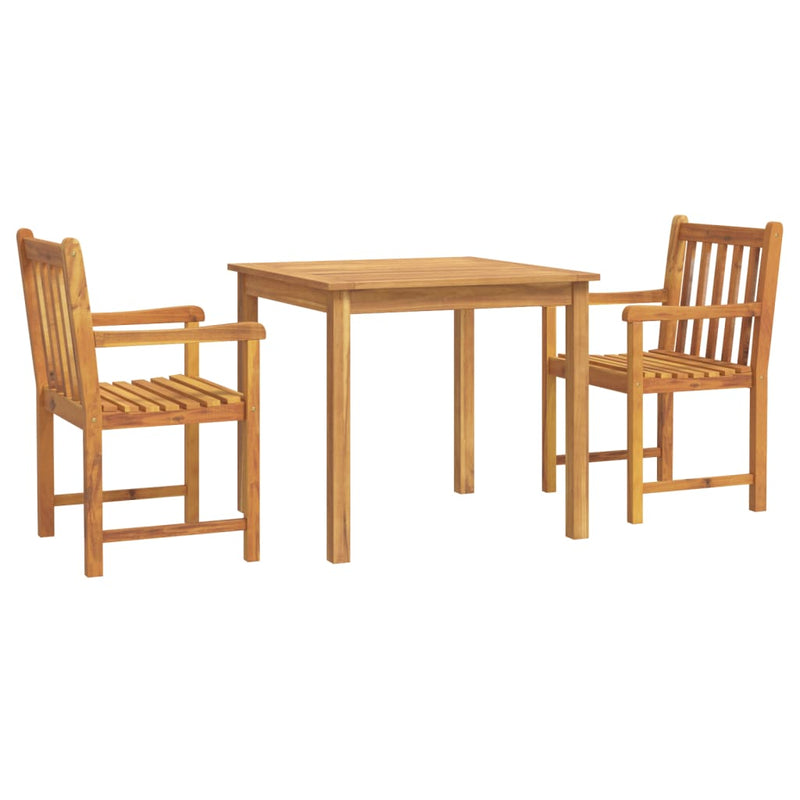 Set mobilier de grădină, 3 piese, lemn masiv de acacia