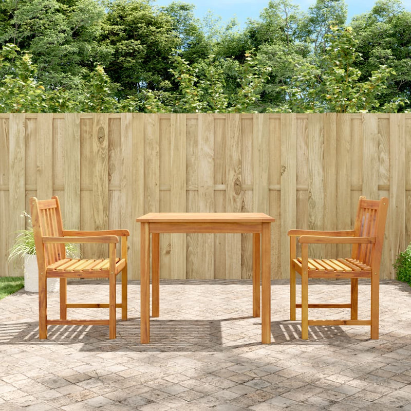 Set mobilier de grădină, 3 piese, lemn masiv de acacia