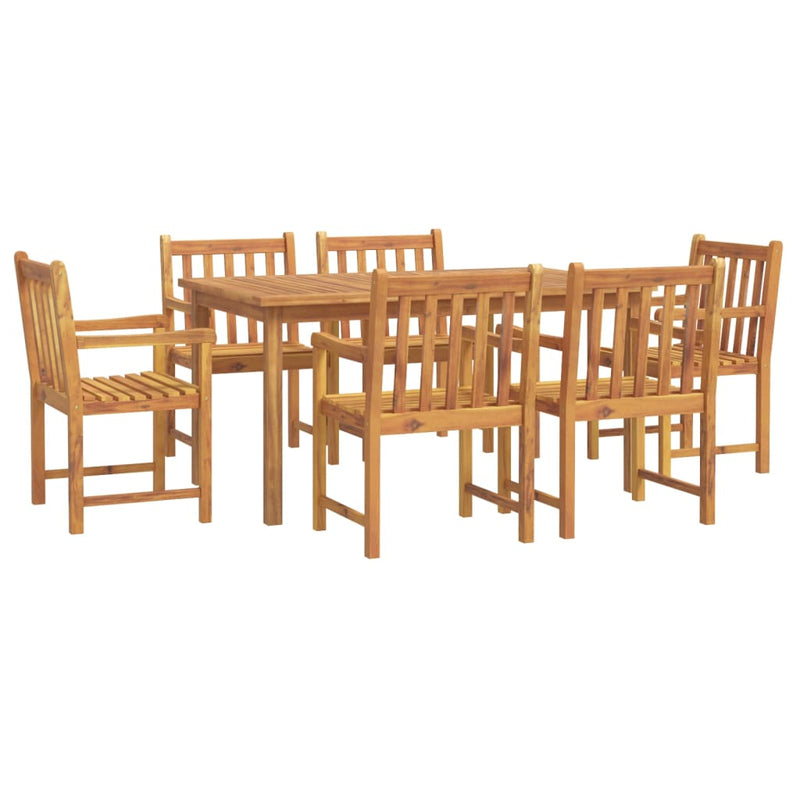 Set mobilier de grădină, 7 piese, lemn masiv de acacia