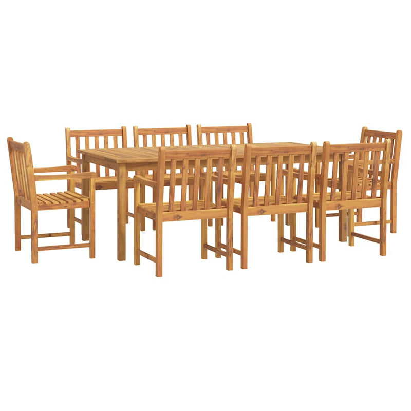 Set mobilier de grădină, 9 piese, lemn masiv de acacia