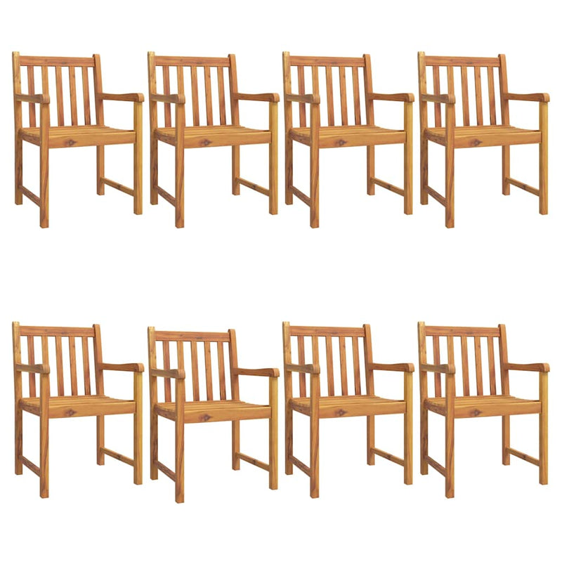 Set mobilier de grădină, 9 piese, lemn masiv de acacia