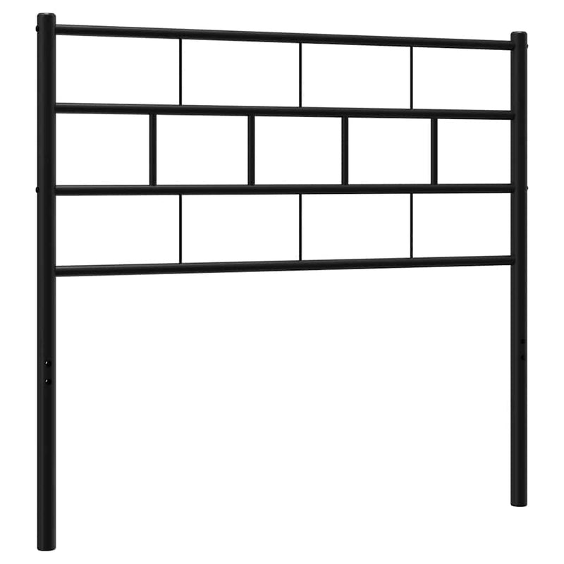 Tăblie de pat de schimb metalică, negru, 75 cm