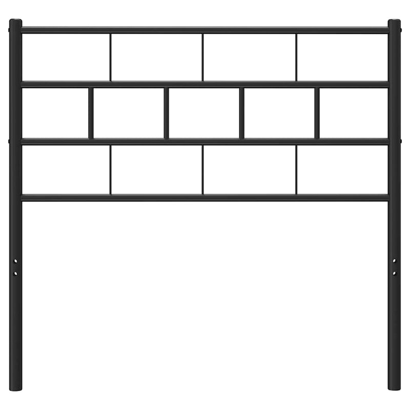 Tăblie de pat de schimb metalică, negru, 75 cm