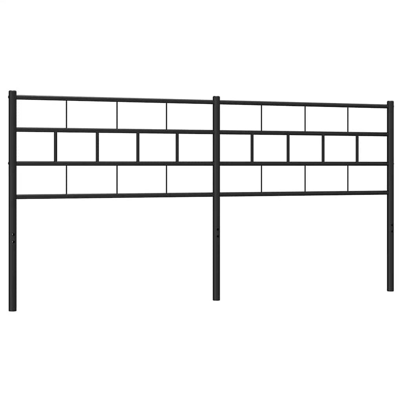 Tăblie de pat de schimb metalică, negru, 200 cm