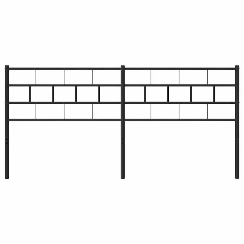 Tăblie de pat de schimb metalică, negru, 200 cm