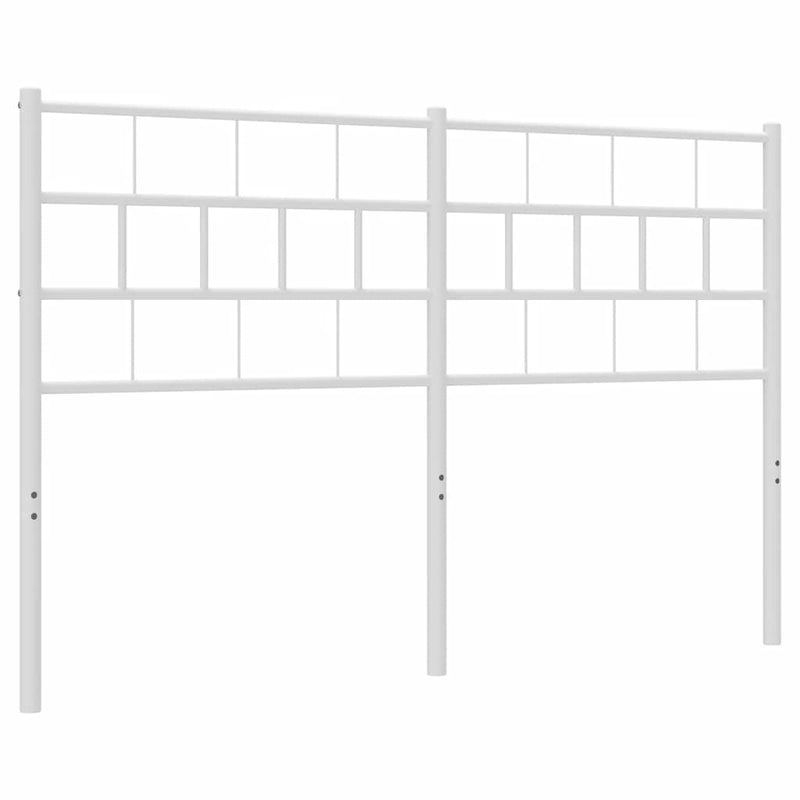 Tăblie de pat de schimb metalică, alb, 135 cm