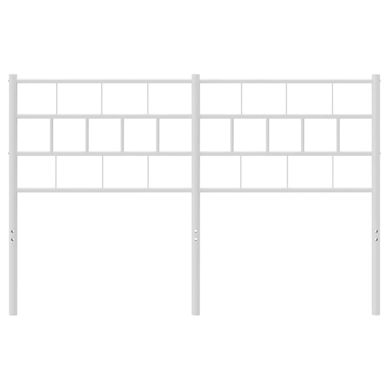 Tăblie de pat de schimb metalică, alb, 135 cm