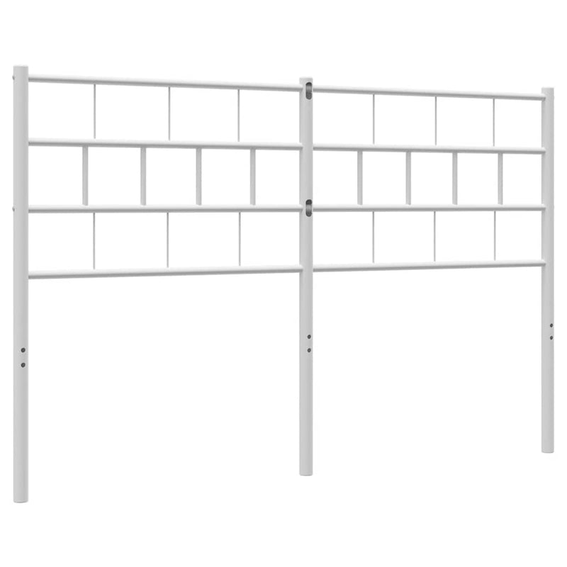 Tăblie de pat de schimb metalică, alb, 135 cm