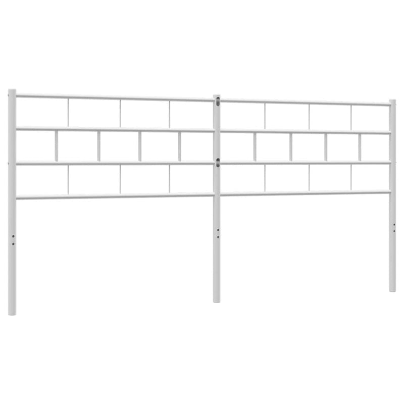 Tăblie de pat de schimb metalică, alb, 193 cm