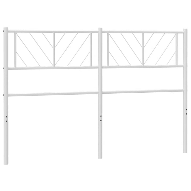 Tăblie de pat de schimb metalică, alb, 135 cm