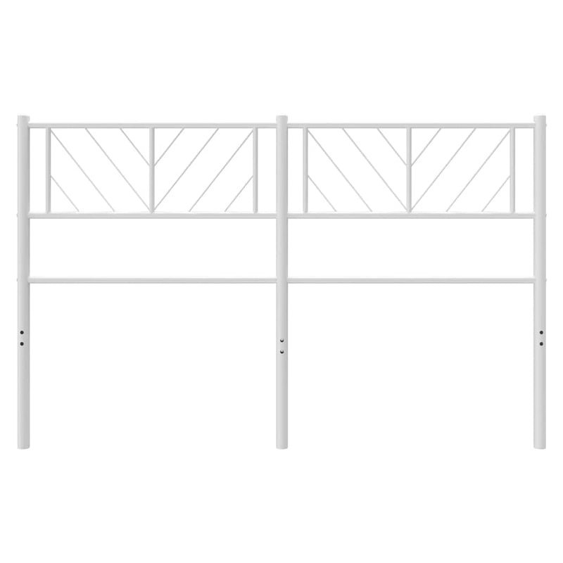 Tăblie de pat de schimb metalică, alb, 135 cm