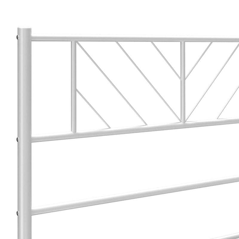 Tăblie de pat de schimb metalică, alb, 135 cm