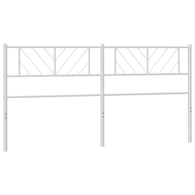 Tăblie de pat de schimb metalică, alb, 180 cm