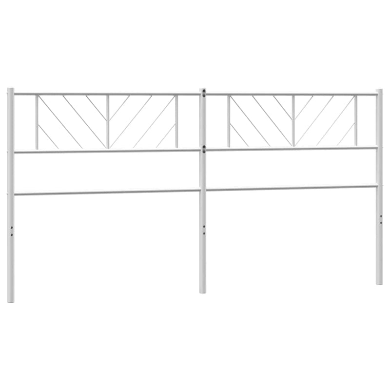 Tăblie de pat de schimb metalică, alb, 180 cm
