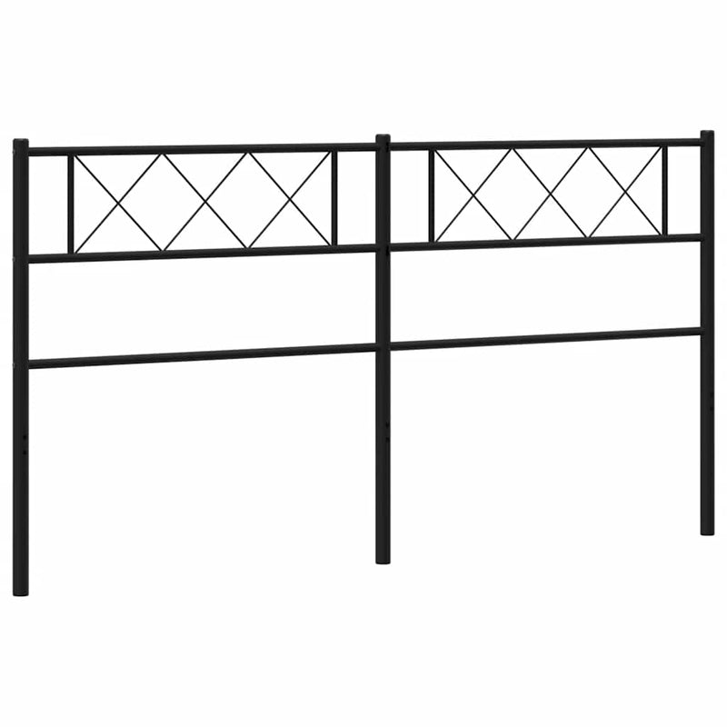 Tăblie de pat de schimb metalică, negru, 180 cm