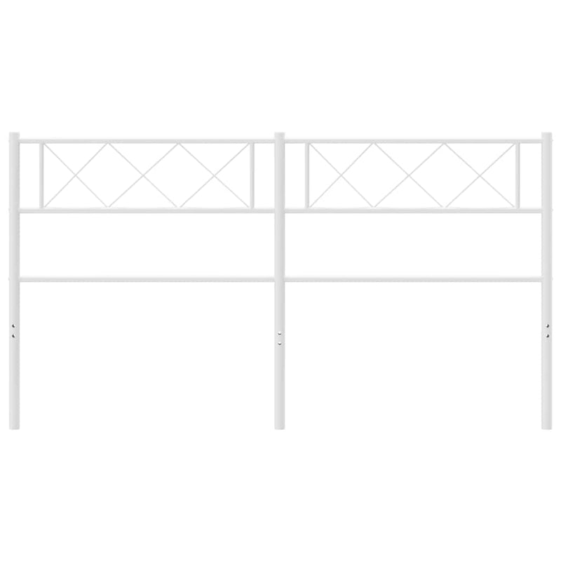 Tăblie de pat de schimb metalică, alb, 150 cm