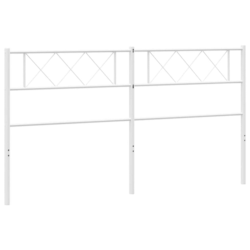 Tăblie de pat de schimb metalică, alb, 193 cm