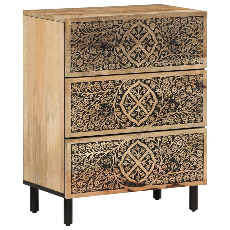 Dulapuri laterale, 2 buc., 60x33x75 cm, lemn masiv de mango