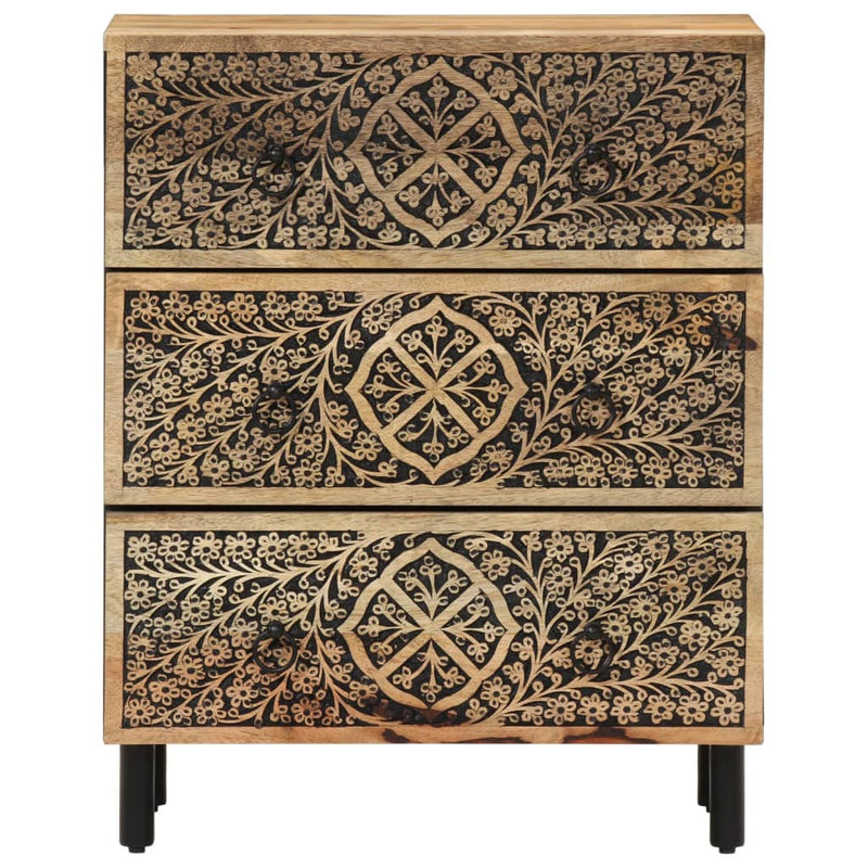 Dulapuri laterale, 2 buc., 60x33x75 cm, lemn masiv de mango