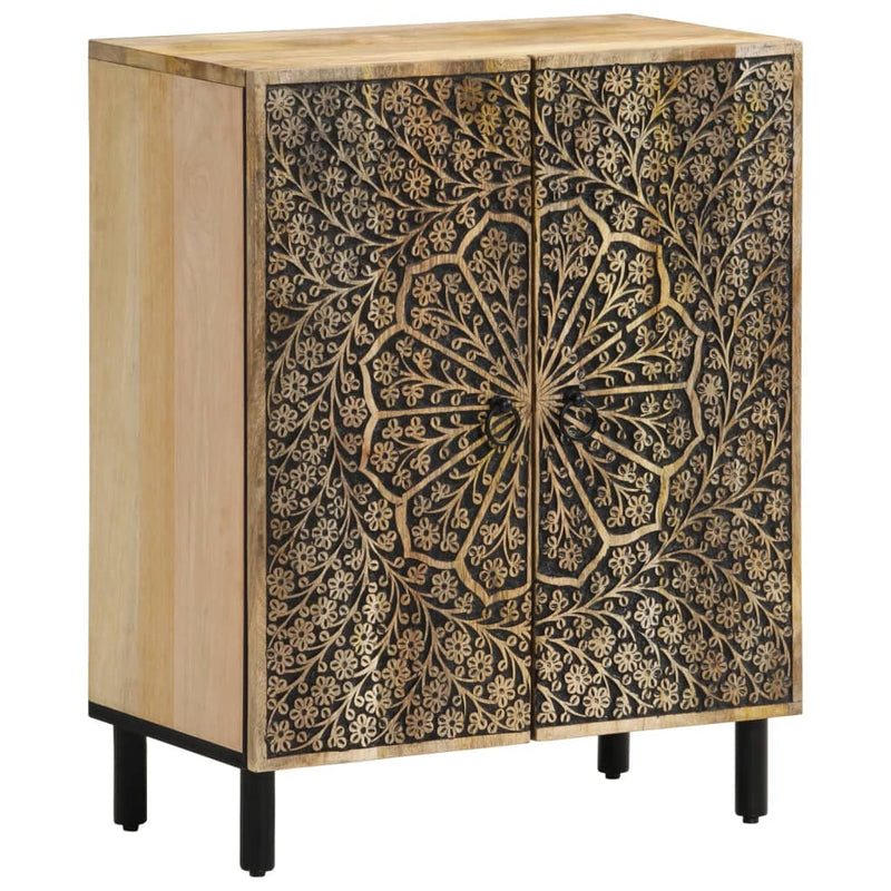 Dulapuri laterale, 3 buc., 60x33x75 cm, lemn masiv de mango