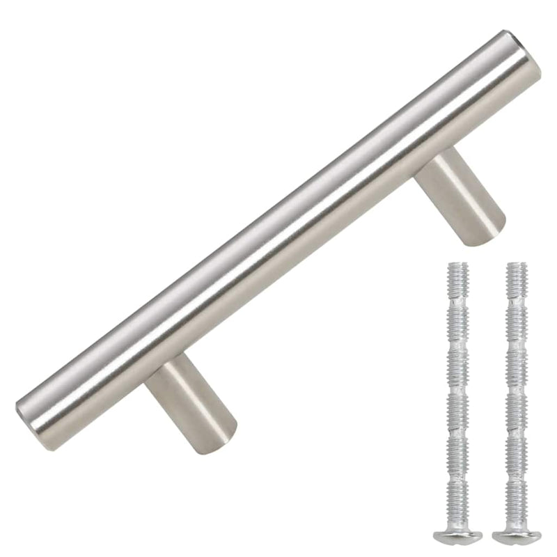 Mânere de dulap, 10 buc., argintiu, centru orificiu 64 mm lungime totală 100 mm, oțel inoxidabil