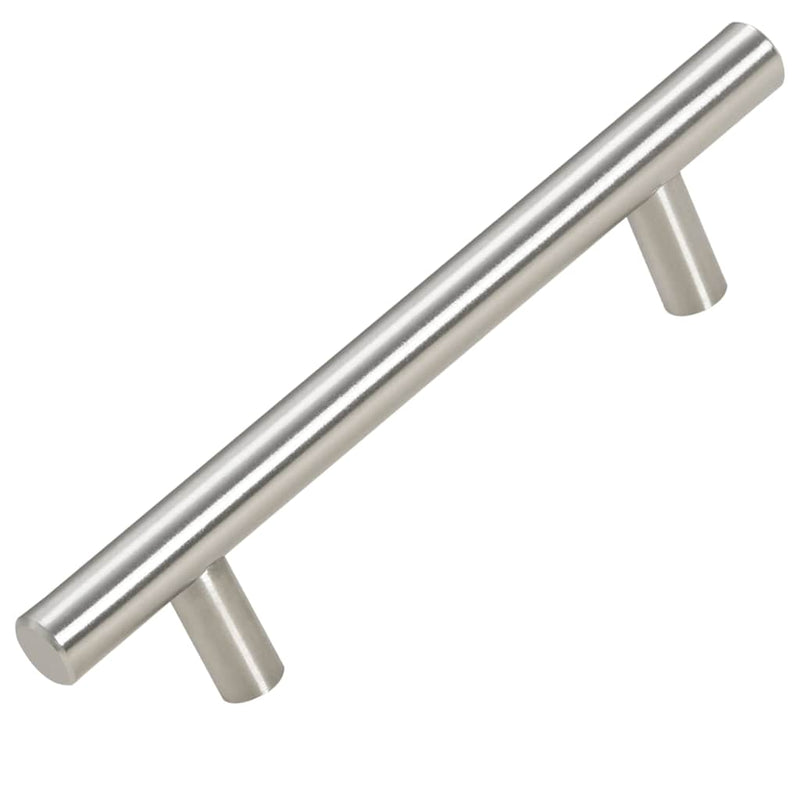 Mânere de dulap, 10 buc., argintiu, distanță între găuri 96 mm lungime totală 150 mm, oțel inoxidabil