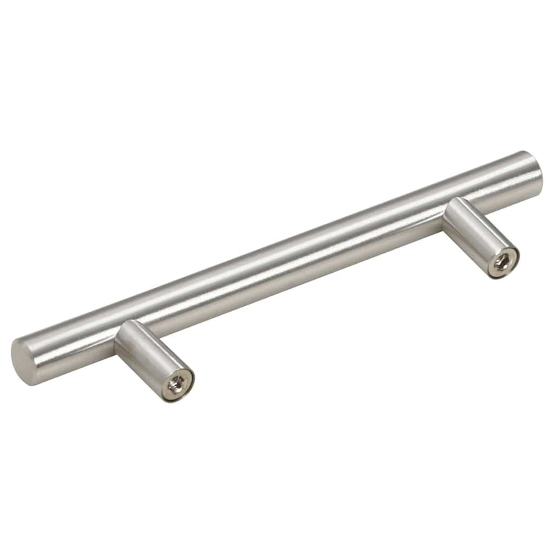 Mânere de dulap, 10 buc., argintiu, distanță între găuri 96 mm lungime totală 150 mm, oțel inoxidabil
