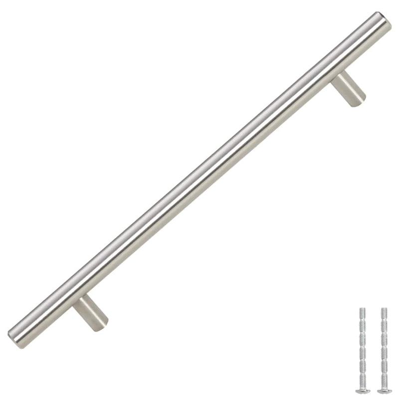 Mânere de dulap, 5 buc., argintiu, 192 mm, oțel inoxidabil