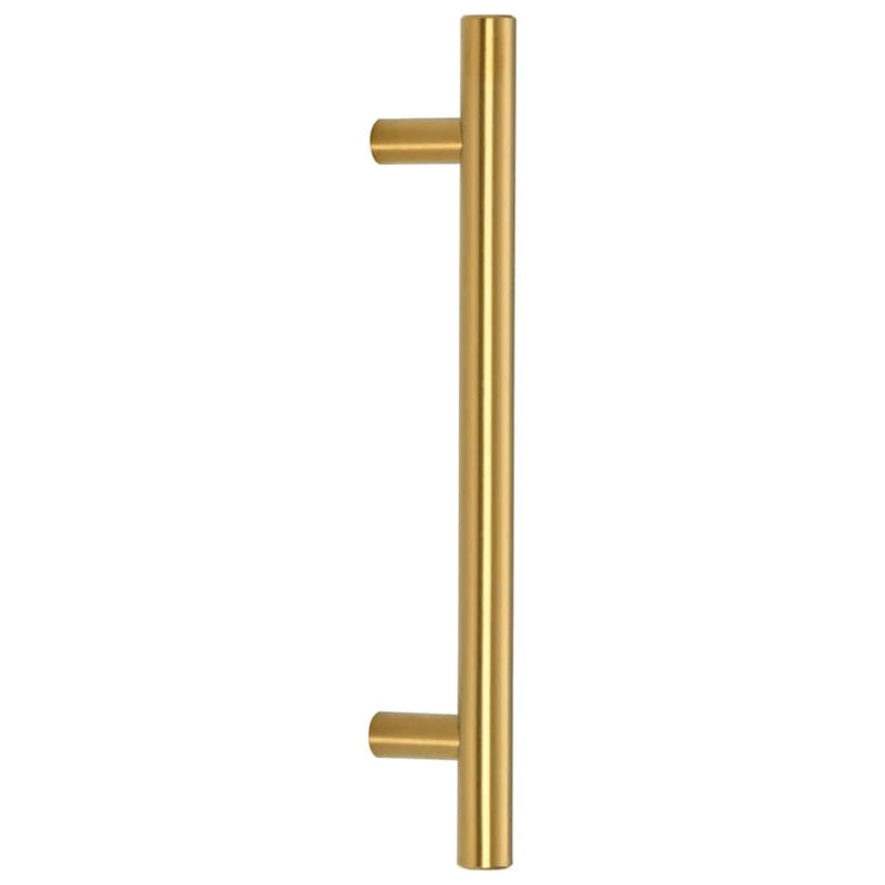 Mânere de dulap, 10 buc., auriu, distanță între găuri 128 mm lungime totală 192 mm, oțel inoxidabil