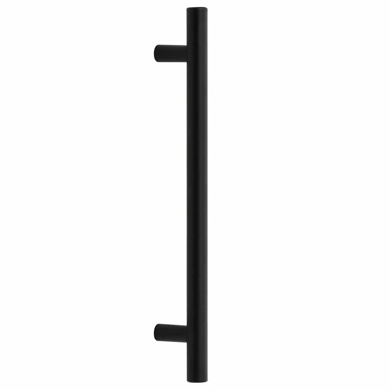 Mânere de dulap, 10 buc., negru, distanță între găuri 160 mm lungime totală 224 mm, oțel inoxidabil