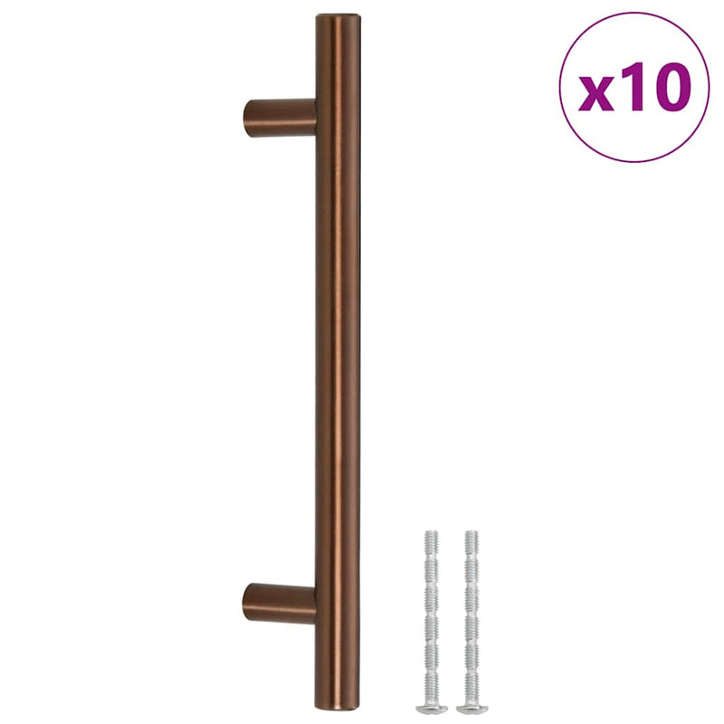 Mânere de dulap, 10 buc., bronz, 128 mm, oțel inoxidabil
