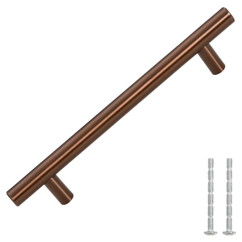 Mânere de dulap, 10 buc., bronz, 128 mm, oțel inoxidabil