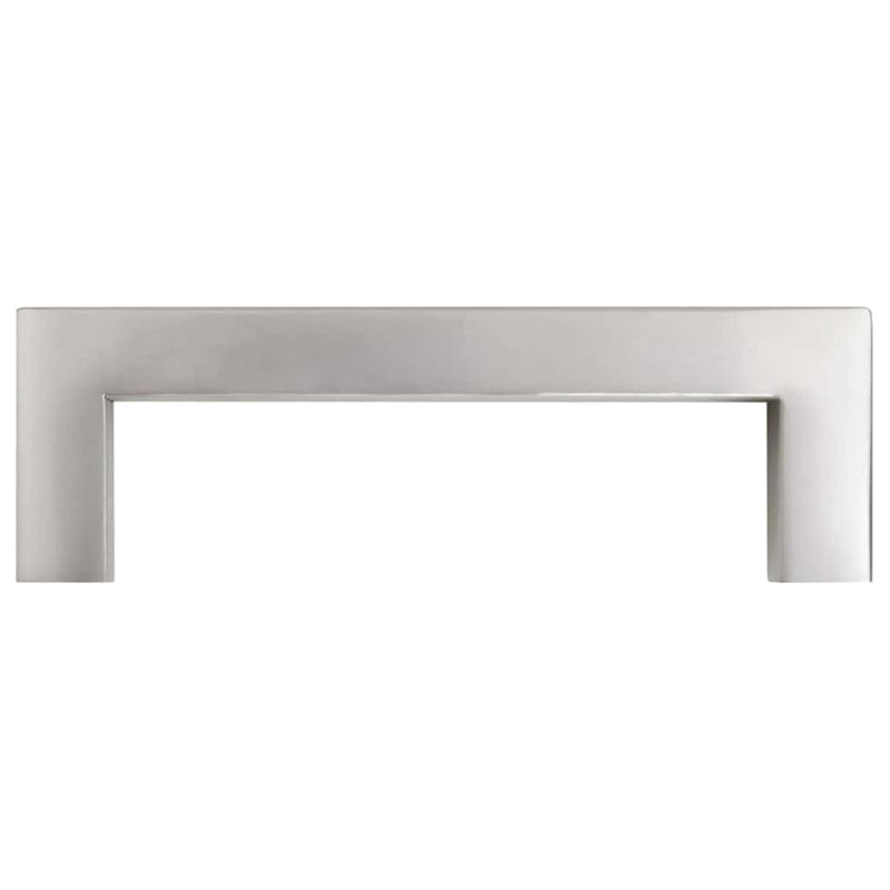 Mânere de dulap, 10 buc., argintiu, 96 mm, oțel inoxidabil