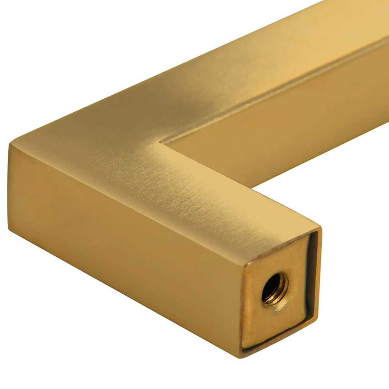 Mânere de dulap, 5 buc., auriu, 224 mm, oțel inoxidabil