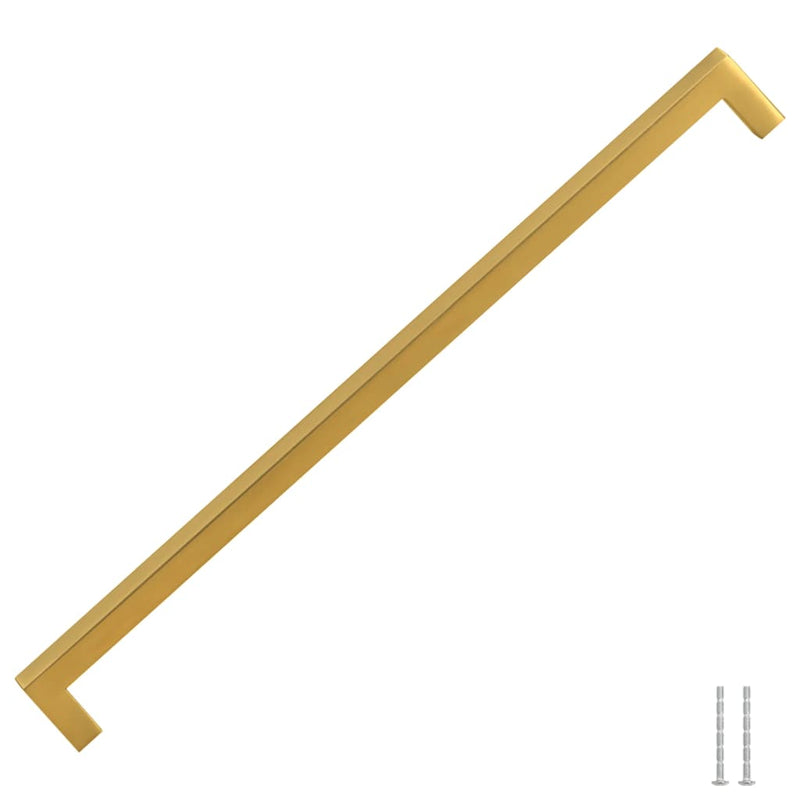 Mânere de dulap, 5 buc., auriu, 320 mm, oțel inoxidabil