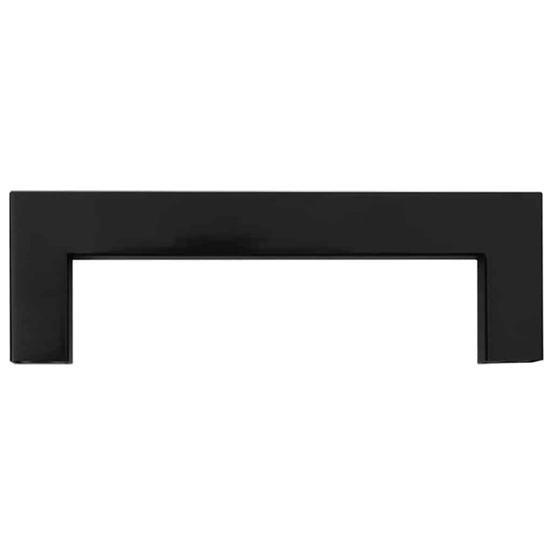 Mânere de dulap, 10 buc., negru, 96 mm, oțel inoxidabil