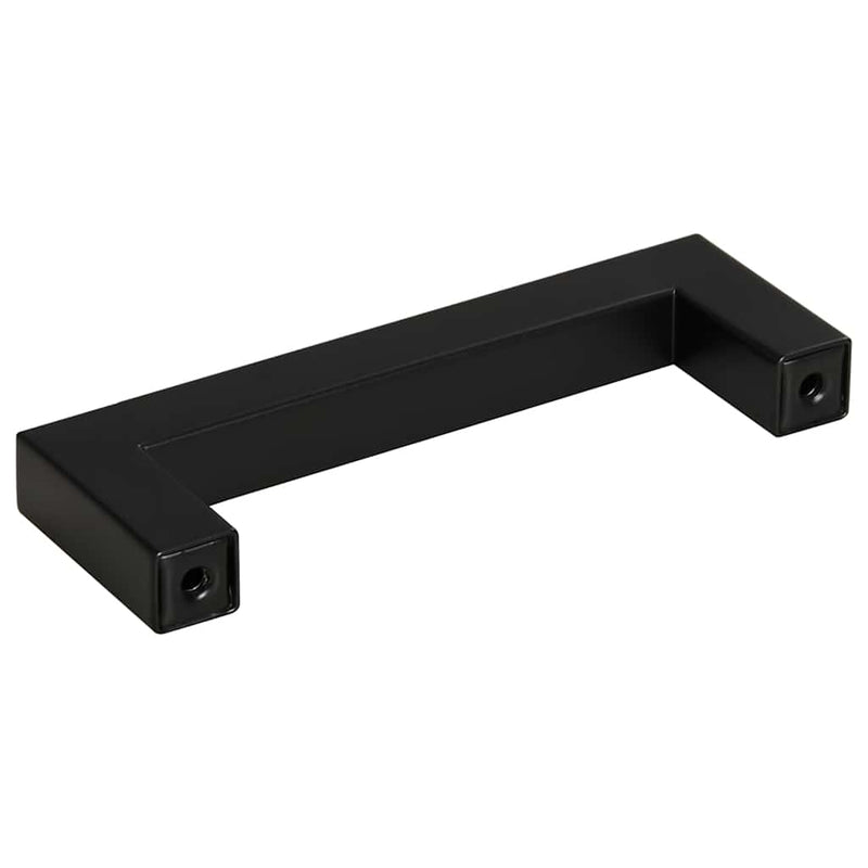 Mânere de dulap, 10 buc., negru, 96 mm, oțel inoxidabil
