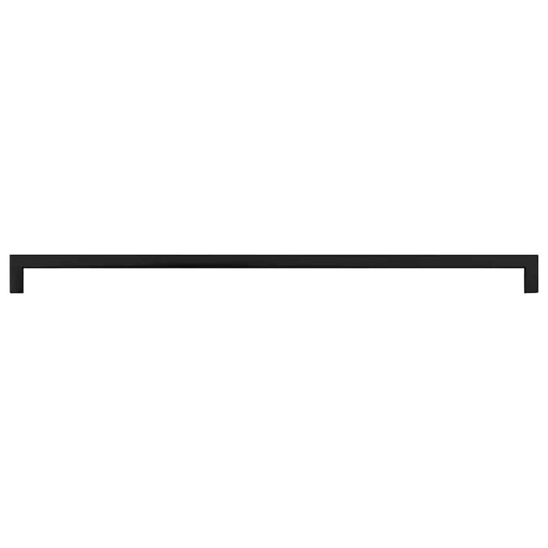 Mânere de dulap, 5 buc., negru, 480 mm, oțel inoxidabil