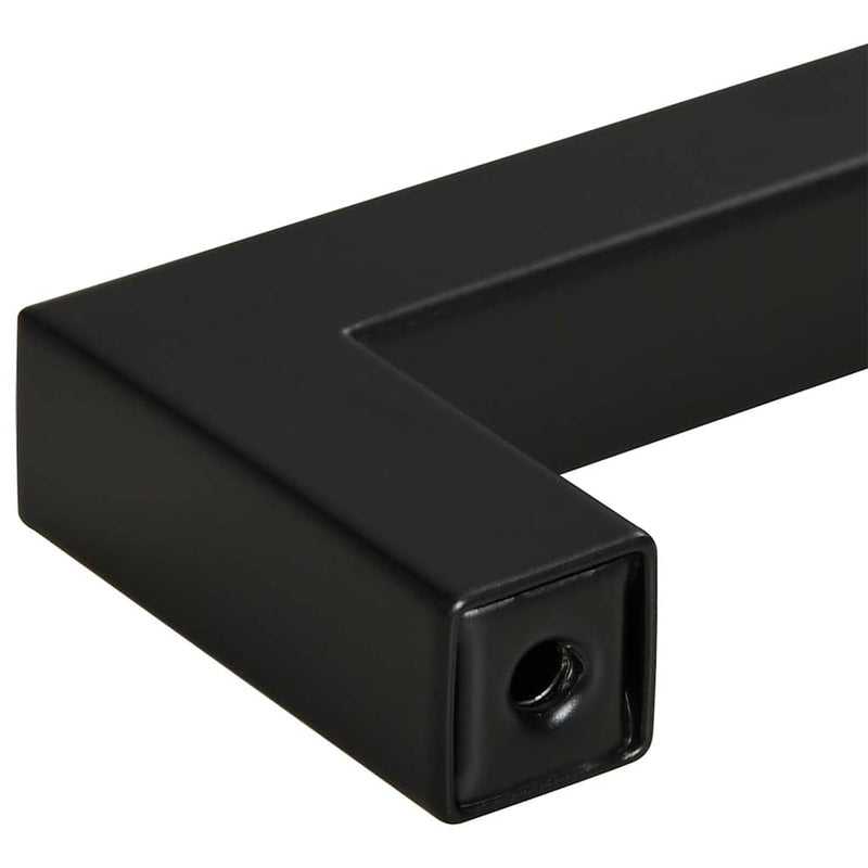 Mânere de dulap, 5 buc., negru, 480 mm, oțel inoxidabil