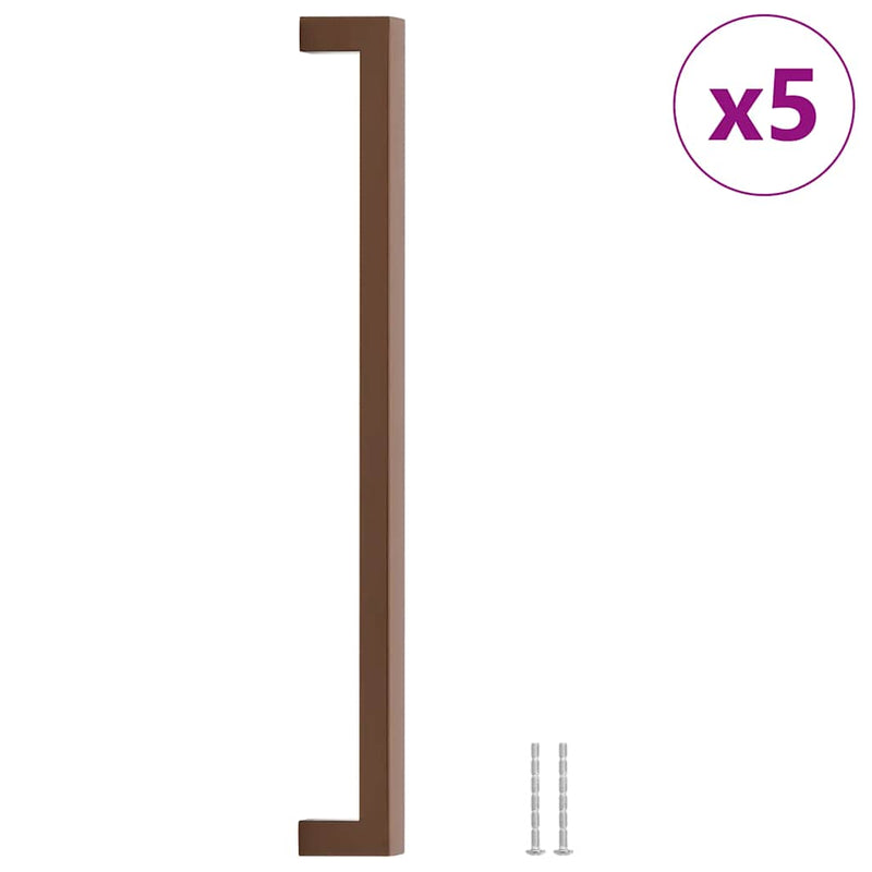 Mânere de dulap, 5 buc., bronz, 320 mm, oțel inoxidabil