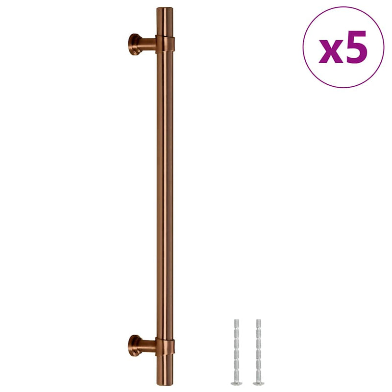 Mânere de dulap, 5 buc., bronz, 192 mm, oțel inoxidabil