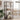 Suport depozitare 5 niveluri gri, 80x38x170 cm, lemn masiv pin