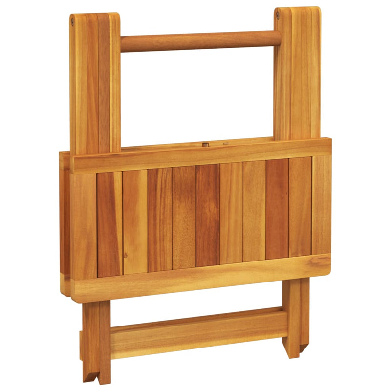 Set mobilier grădină pliabil, 3 piese, lemn masiv acacia