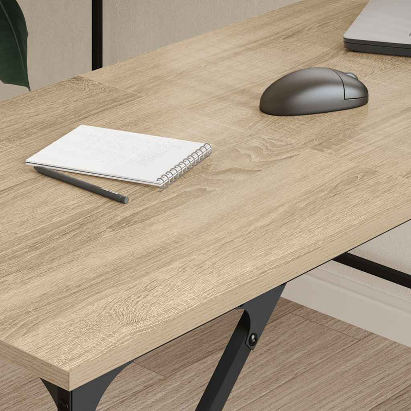 Birou, stejar sonoma, 149x149x75 cm, lemn prelucrat